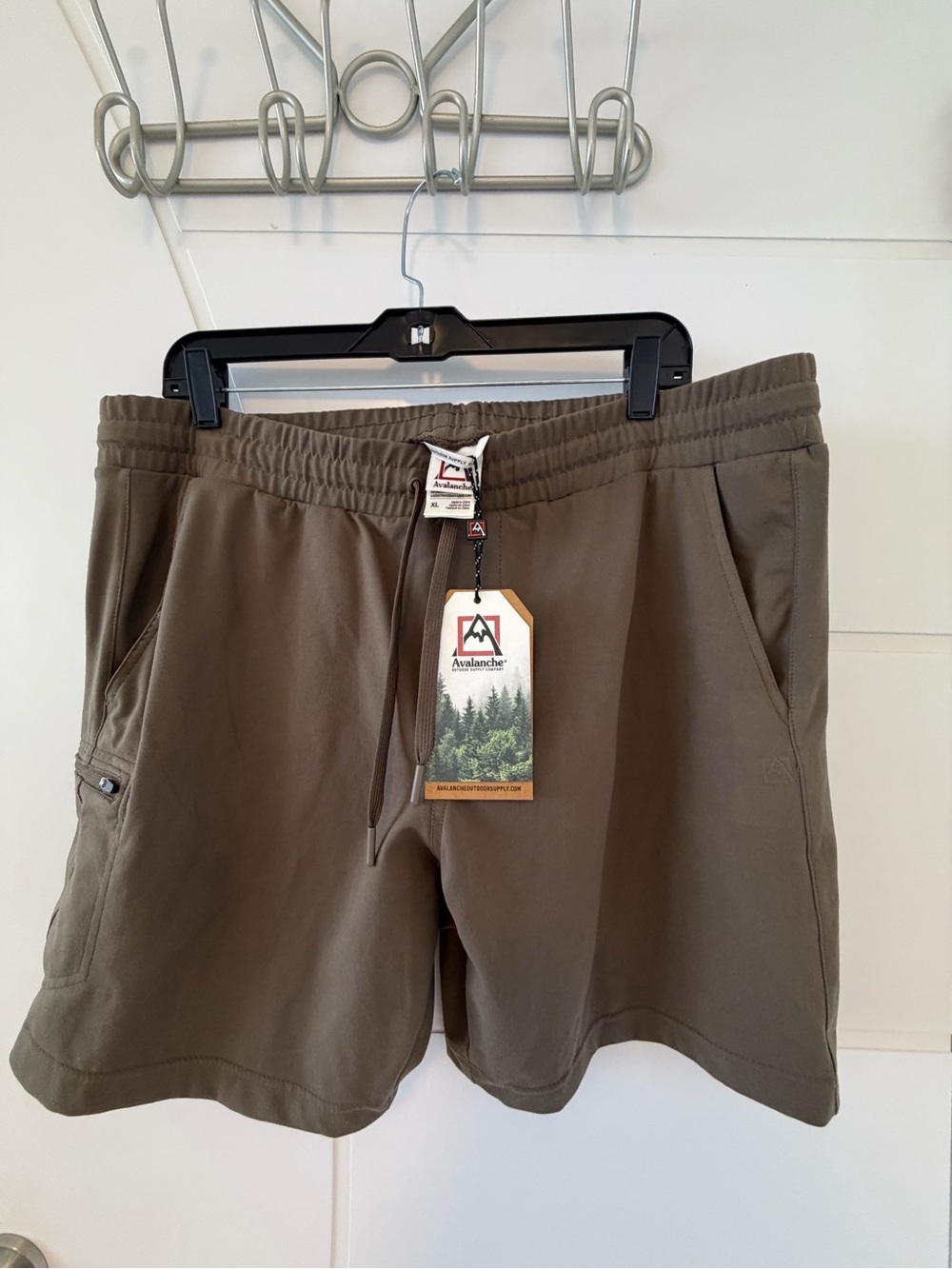 Avalanche Olive Drawstring Athletic Shorts